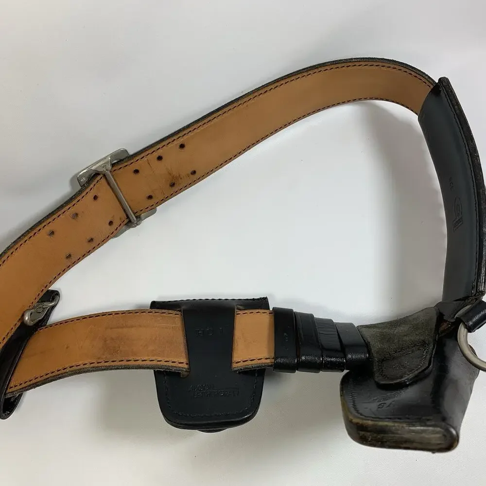 Triple K Mixson 71 Leather Duty Belt Size 36 Black w/ Accessories